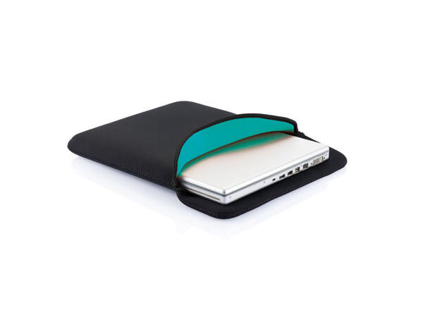 Laptop sleeve sort/turkis 